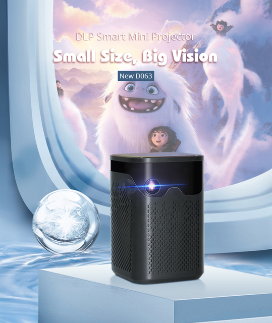 Factory 4K Mini DLP Smart Android 9 HD Movie Rechargeable Home Theater Gaming Wireless WiFi 6 Outdoor Mobile Projector