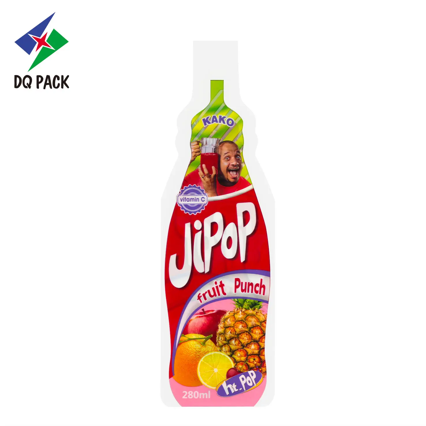 China DQ PACK Hot sale Fruit shaped pouch for juice injection bag