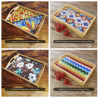 Kits de carreaux de mosaïque pour l'artisanat Kits de plateau de mosaïque en verre pour adultes en céramique pour femmes enfants cadeaux faits à la main décoration intérieure