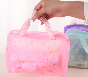 PVC Makeup Bag Creative Floral Waterproof Travel Storage <b>Home</b> <b>Essential</b> Cosmetics Organizer Wholesale Showers Bag - Product Image 3