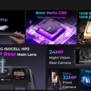 Hotwav Cyber 15, Teléfono Inteligente Resistente, 12+256 GB, Android 13, NFC, Huella Dactilar, 6280 mAh, G99, Visión Nocturna, Cámara Principal de 200 MP, 4G - Product Image 5