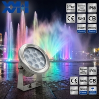 Projecteur LED subaquatique pour piscine, étanche IP68, 12V, à intensité variable, télécommande, extérieur, paysage, acier inoxydable, blanc chaud
