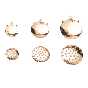 Colgante <span class=keywords><strong>de</strong></span> malla chapado en <span class=keywords><strong>oro</strong></span> <span class=keywords><strong>de</strong></span> <span class=keywords><strong>14K</strong></span> Danf, base redonda con diseño <span class=keywords><strong>de</strong></span> vaina <span class=keywords><strong>de</strong></span> loto, collar hecho a mano DIY, accesorio <span class=keywords><strong>de</strong></span> <span class=keywords><strong>cadena</strong></span> al por mayor - Product Image 2