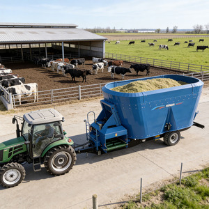 Chariot mélangeur TMR grande capacité, type traction, pour ferme laitière, bovins, ovins - Product Image 6