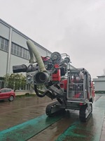 Minería de orugas integrada todo en uno totalmente hidráulica DTH para roca 30m 264kw GIA plataforma de perforación con compresor de aire