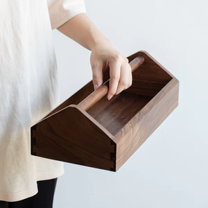 Biểu tượng tùy chỉnh trượt Top Walnut hộp gỗ với thực xử lý truyền thống dovetail mộc retro phong cách lưu trữ trường hợp bán buôn - Product Image 5