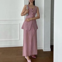 Lady Shark Tights Suit Custom Flare Sets Ladies Dress Modest Coord Office in Lahore Track Formal Linen Cotton Vest Skirt Suits