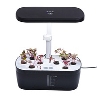 Planteur hydroponique moderne avec lumière de croissance LED à spectre complet, 8 compartiments, décoration intérieure, cadeau, jardin d'intérieur