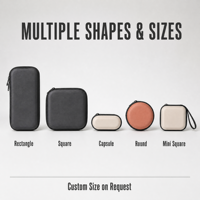 Pochette de transport pour écouteurs EVA Mini, noire, avec fermeture éclair, étui de chargement pour écouteurs, résistant à l'eau, antichoc, compact, sécurisé