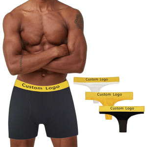 Vài đồ lót Mens Boxer Briefs & phụ nữ thong Chất lượng cao Cotton vài đồ lót Set Boxer Briefs & thongs - Product Image 1