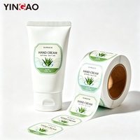 Ensemble d'étiquettes personnalisées pour soins de la peau, découpées à l'emporte-pièce, motifs Rose, Aloès, Citron, pour tubes de crème pour les mains, flacons et pots cosmétiques, impression de logo de marque