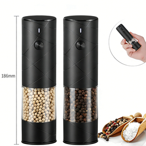 USB Powered Rechargeable Plastic Salt <strong>Pepper</strong> <strong>Grinder</strong> Set <strong>Large</strong> Capacity Food Grade Material Multifunctional <strong>Grinder</strong> for BBQ - Product Image 2