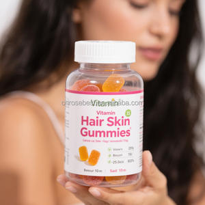 Bonbons gélifiés à la biotine et au collagène vegan en marque propre, complément alimentaire pour les cheveux, la peau et les ongles, avec une teneur élevée en vitamines et des bienfaits antioxydants - Product Image 6