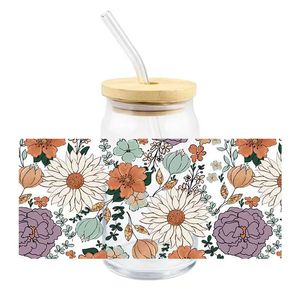 UV DTF tazza avvolge simpatico bambino 3D adesivo di trasferimento 16oz occhiali impermeabile pellicola di plastica personalizzabile per animali domestici per tazza - Product Image 2