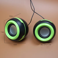 Amplifier Speaker Berkabel USB Portabel Bulat Lucu, Produsen Amplifier Speaker Bass Mini