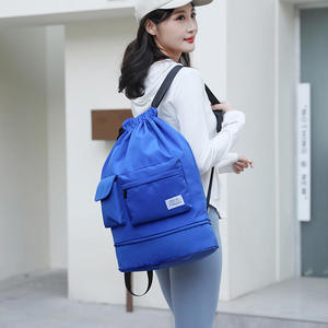 Sac à dos promotionnel en nylon polyester 210D imperméable avec cordon de serrage et poche, personnalisable avec logo pour activités extérieures - Product Image 5