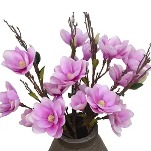 Toque Real Magnolia nuevo estilo chino casa pantalla adorno floral falso de seda magnolia flor artificial