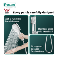 Frascio cartouche en céramique 304 acier inoxydable mitigeur chaud et froid mural salle de bain ensemble de douche système robinets de bain et de douche