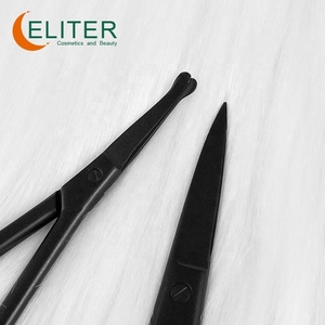 Eliter – ciseaux en acier inoxydable noir, vente en gros, ciseaux à cuticules, chanteur, longue poignée, ciseaux à ongles, tondeuse - Product Image 3
