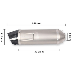 CHmotor Silencieux universel pour moto en fibre de carbone avec <span class=keywords><strong>DB</strong></span> <span class=keywords><strong>Killer</strong></span> pour Z900 CBR500R KTM390 RC390 R6 R1 Moto tout-terrain - Product Image 3