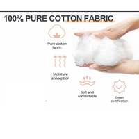 Blouse chirurgicale confortable en tissu 100 % pur coton, taille standard, couleur blanche, texture douce et moelleuse, respirante