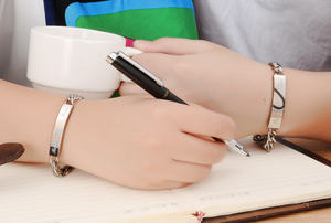 Romantic Real Love Half Heart <strong>Couple</strong> <strong>Bracelet</strong> <strong>Touch</strong> Customised His and Hers Heart Matching <strong>Bracelet</strong> <strong>for</strong> Pour <strong>Couple</strong> - Product Image 2