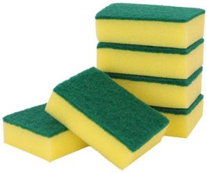 Éponge de nettoyage de la cuisine, 1 pièce, gommage, vaisselle, robuste, tout usage - Product Image 4