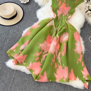 <span class=keywords><strong>Giovane</strong></span> alla moda abito plissettato Miyake nuovo con stampa girocollo in vita Cinching dimagrante e gonna gonfia che riduce <span class=keywords><strong>l</strong></span>'<span class=keywords><strong>età</strong></span> - Product Image 3