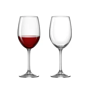 Bicchieri da vino rosso cristallo in cristallo chiaro italiano in cristallo di pietra produttore di occhiali da fuoco senza piombo
