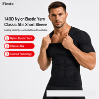 T-shirt de compression à manches courtes en nylon pour homme, style gothique imprimé, haute densité, pour la gym