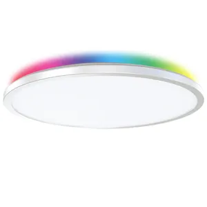 Tuya lustre de led inteligente, lustre de cozinha rgb, banheiro, quarto infantil, decorativo, painel, luminária embutida, montagem nivelada, moderno, luminária de teto