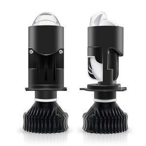 Faros Delanteros Bi-LED con Mini Lente H4, Luz LED para Faros Delanteros de 120w, Focos LED, Faros H4 para Motocicleta y Automóvil, Bombillas LED de 12v 6000k - Product Image 1