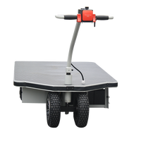 Chariot à plateau électrique 900W avec capacité de charge de 400 kg Plateforme durable antidérapante Remorque de camion à benne électrique