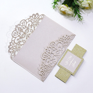 Cartes d'invitation de mariage de Style européen coloré, <span class=keywords><strong>carte</strong></span> d'invitation découpée au Laser pour <span class=keywords><strong>fête</strong></span> de mariage, <span class=keywords><strong>carte</strong></span> de vœux pour la saint-valentin - Product Image 1