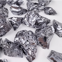 Minéral brut de térahertz à haute brillance, surface miroir métallique, spécimen de minerai de silicium brut, pour la guérison des chakras