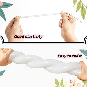 260 balon pemodelan lateks putih 100 buah peralatan hewan anak untuk ulang tahun pernikahan & pesta lengkungan memutar untuk Natal & wisuda - Product Image 4