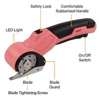 Cutter rotatif électrique sans fil rechargeable, ciseaux électriques pour tissu avec poignée antidérapante pour la découpe du cuir, du tapis et du tissu.
