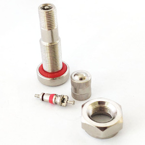 Tige de valve en laiton pour camion et <span class=keywords><strong>bus</strong></span>, accessoires avec valve sans chambre à air à compression nickelée TR542 - Product Image 5