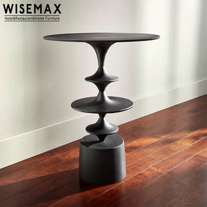 WISEMAX FURNITURE Tavolino <span class=keywords><strong>da</strong></span> Salotto dal <span class=keywords><strong>Design</strong></span> Moderno, Tavolo Rotondo in Fibra di Vetro per Caffè e Tè, per Hotel, Ufficio, Ristorante, Villa - Product Image 5