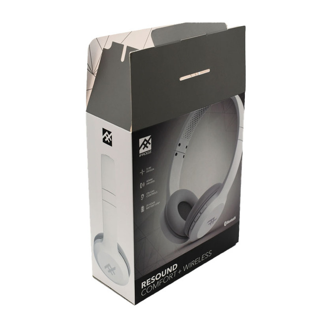 Nice Price Custom Large Grey Color Headphone Earphone Packaging Cardboard Box With Strong Handle