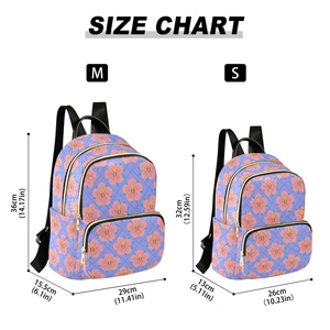 Fashion Hibiscus Floral Custom Print <b>Ladies</b> <b>Backpacks</b> Quilted Polyester Women Bookbags <b>Backpacks</b> Small <b>Backpacks</b> for Travel - Product Image 3