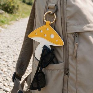 Mushroom Sunglasses Holder <b>Keychain</b> Cute Cartoon Glasses Clip Bag Charm Outdoor Travel Eyewear Storage Pendant - Product Image 1