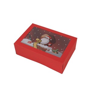 2023 New Christmas Gift Box For Cookies Biscuit Candy Packaging Printing Folding PVC Window Gift Box