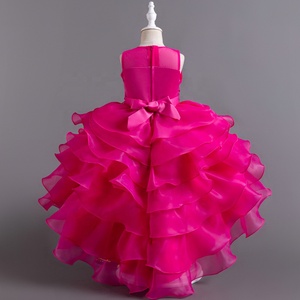 Nuovo Stile 2026 Vestito da Bambina - Gonna a Strati con Motivo Floreale - Gonna a Strati in Organza Stile <span class=keywords><strong>Principessa</strong></span> per Neonata - Product Image 6