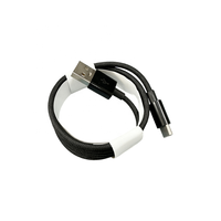 Câble de données rapide USB-C en nylon tressé noir, compatible avec les câbles de charge pour téléphones Android