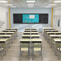 Meubles scolaires, bureau et chaise en bois pour élèves, une place, pour salle de classe primaire