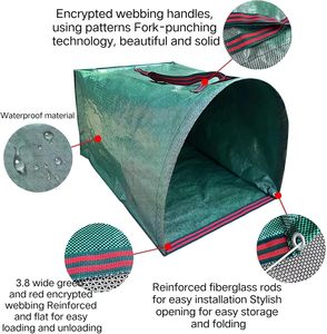 272L 150Gsm PE <span class=keywords><strong>Leaf</strong></span> <span class=keywords><strong>Collector</strong></span> Túi tái sử dụng Lớn Vườn chất thải Túi - Product Image 2