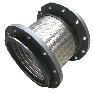 DN600 Carbon Thép Mặt Bích Kết Nối Linh Hoạt SS304 Sóng Bện Kim Loại Hose - Product Image 2