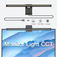 Lámpara de Escritorio LED Moderna de 5W con Alimentación USB, Táctil, con 4 Temperaturas de Color, Barra de Luz para Monitor, Luces para Juegos, Alto CRI 95