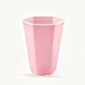 Vaso desechable hexagonal rojo de plástico PP de 16 oz para fiestas de beer pong y bares - Product Image 2